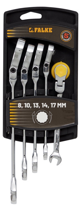 Falke fastnøkkelsett m/skralle - 5 deler